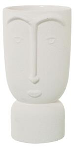 Vase Alexandra House Living Ecru Ceramic Face 13 x 13 x 25 cm