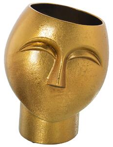 Vase Alexandra House Living Golden Ceramic Face 20 x 20 x 29 cm