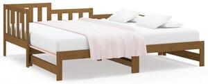 Pull-out Day Bed Honey Brown 2x(90x200) cm Solid Wood Pine