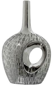 Vase Alexandra House Living Silver Ceramic 12 x 21 x 33 cm