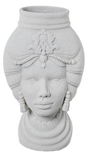 Vase Alexandra House Living White Ceramic African Woman 21 x 21 x 39 cm