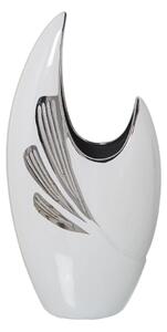 Vase Alexandra House Living White Silver Ceramic 10 x 18 x 36 cm