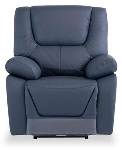 Baxter Leather Electric Reclining Armchair | Blue, Grey | Roseland