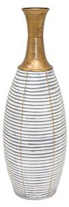 Floor vase Alexandra House Living White Golden Metal 20 x 62 x 20 cm