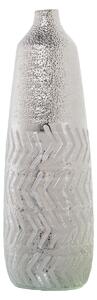 Vase Alexandra House Living Silver Ceramic 11 x 11 x 34 cm