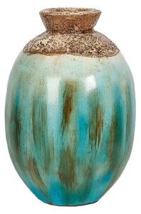 Vase Alexandra House Living Blue Brown Terracotta 22 x 35 x 22 cm