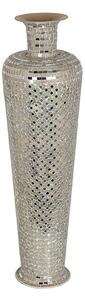 Floor vase Alexandra House Living Silver Metal Glass 23 x 81 x 23 cm