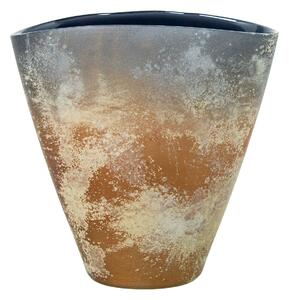 Vase Alexandra House Living Grey Copper Crystal 28 x 46 x 23 cm