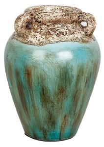 Vase Alexandra House Living Blue Brown Terracotta 20 x 25 x 20 cm