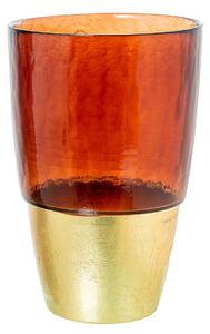 Vase Alexandra House Living Brown Golden Crystal 41 x 39 x 27 cm