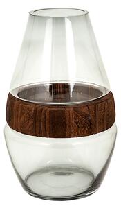 Vase Alexandra House Living Natural Wood Glass 18 x 29 x 18 cm