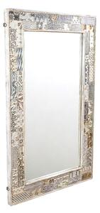 Wall mirror Romimex Brown Mango wood 77 x 122 x 5 cm