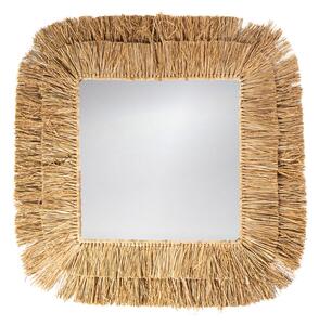 Wall mirror Romimex Natural Raffia 80 x 3 x 80 cm