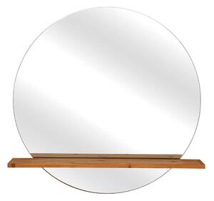 Wall mirror Romimex Natural Wood 80 x 80 x 12 cm Circular