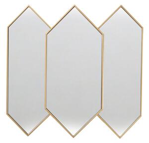 Wall mirror Romimex Golden Metal Rhombus 5 x 69 x 70 cm