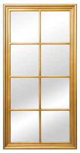 Wall mirror Alexandra House Living Golden Wood Window 5 x 78 x 150 cm