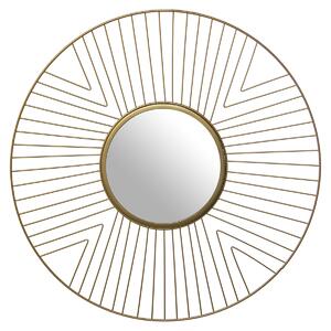 Wall mirror Alexandra House Living Golden Metal 50 x 1,2 cm Circular