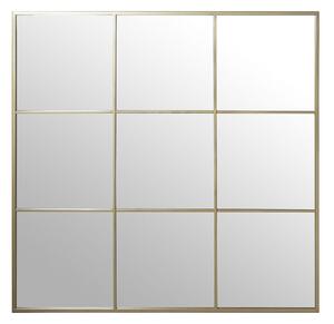 Wall mirror Alexandra House Living Golden Metal Window 6 x 113 x 113 cm