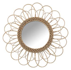 Wall mirror Alexandra House Living wicker Natural Fibre 2 x 45 x 45 cm Circular