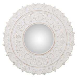 Wall mirror Alexandra House Living White Wood Worn 4 x 57 x 58 cm Circular