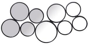 Wall mirror Alexandra House Living Black Metal Circles 7 x 87 x 47 cm Circular