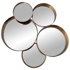 Wall mirror Alexandra House Living Golden Metal Circles 9 x 59 x 54 cm