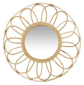 Wall mirror Alexandra House Living Natural Fibre 2 x 54 x 54 cm Circular