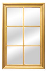 Wall mirror Alexandra House Living Golden Wood Window 5 x 101 x 65 cm