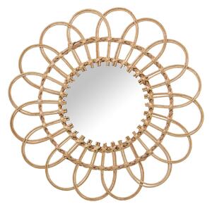 Wall mirror Alexandra House Living wicker Natural Fibre 2 x 42 x 42 cm Circular