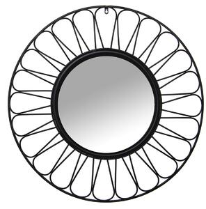 Wall mirror Alexandra House Living Black Metal 6 x 77 x 78 cm Circular