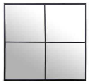 Wall mirror Alexandra House Living Black Metal Window 5 x 73 x 73 cm