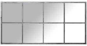 Wall mirror Alexandra House Living Black Silver Metal Window 8 x 151 x 79 cm