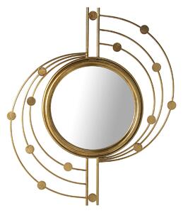 Wall mirror Alexandra House Living Golden Metal 66 x 3 x 78 cm Circular