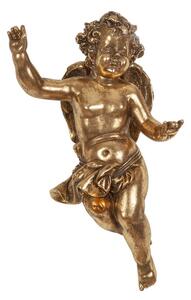 Decorative Figure Romimex Golden Resin Angel 25 x 25 x 25 cm