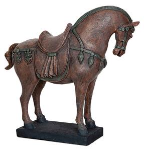 Decorative Figure Romimex Brown Resin Horse 39 x 36 x 16 cm