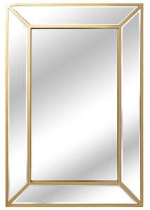 Wall mirror Alexandra House Living Golden Wood Rectangular 7 x 57 x 85 cm