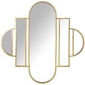 Wall mirror Alexandra House Living Golden Metal Geometric 7 x 80 x 78 cm