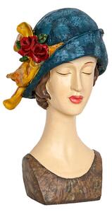 Bust Romimex Multicolour Resin Lady 19 x 35 x 16 cm