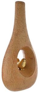 Hestia Bird Wood Effect Vase