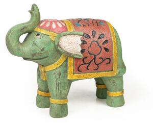 Decorative Figure Romimex Multicolour Resin Elephant 11 x 23 x 25 cm