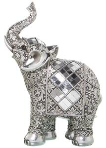 Decorative Figure Alexandra House Living Silver Plastic Elephant 13 x 22 x 30 cm Mirrors