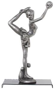 Decorative Figure Alexandra House Living Silver Plastic Gymnast 12 x 19 x 32 cm