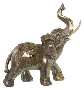 Decorative Figure Alexandra House Living Golden Plastic Elephant 18 x 34 x 35 cm