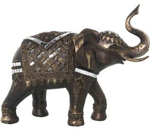 Decorative Figure Alexandra House Living Golden Plastic Elephant 13 x 28 x 23 cm