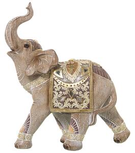 Decorative Figure Alexandra House Living Golden Plastic Elephant 13 x 27 x 30 cm