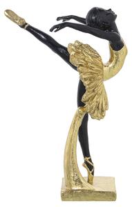 Decorative Figure Alexandra House Living Black Golden Plastic Ballerina 14 x 18 x 26 cm