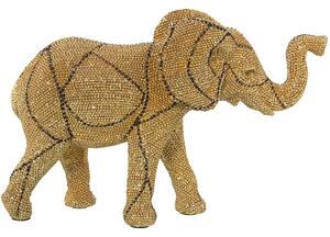 Decorative Figure Alexandra House Living Golden Plastic Elephant 11 x 27 x 19 cm