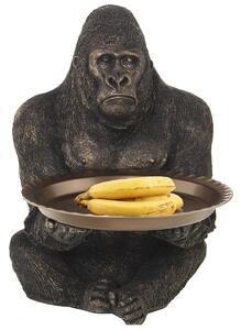 Decorative Figure Alexandra House Living Golden Plastic Gorilla 38 x 55 x 47 cm Tray