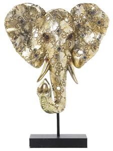 Bust Alexandra House Living Golden Plastic Elephant 16 x 31 x 39 cm