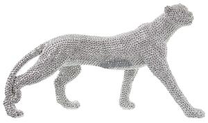 Decorative Figure Alexandra House Living Silver Plastic Panther 10 x 34 x 20 cm